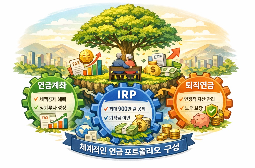 '연금 삼총사' 관련 그림