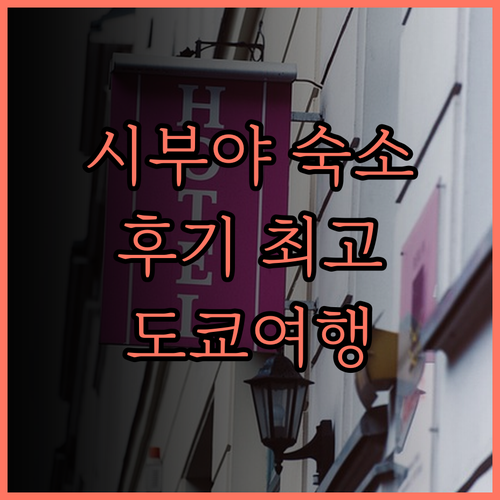 시부야 그란벨 호텔 숙박 후기 당신의
