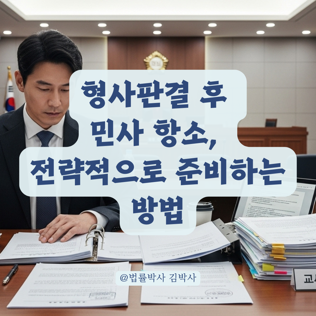 형사 재판이 끝났다면? 민사 항소심 전략 이렇게 세워야 합니다.