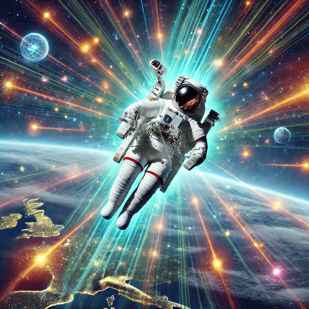 우주 방사선에 맞서는 모습 사진