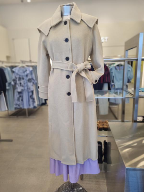 에고이스트 디터처블 카라 싱글 울 코트 EM4TC403