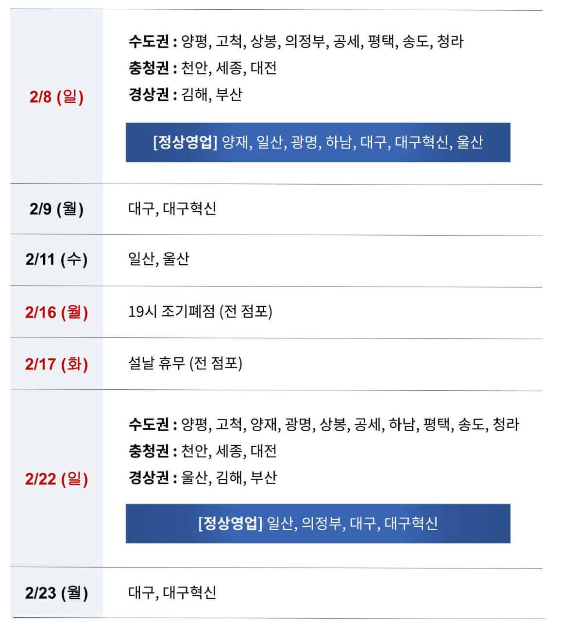 코스트코 휴무일