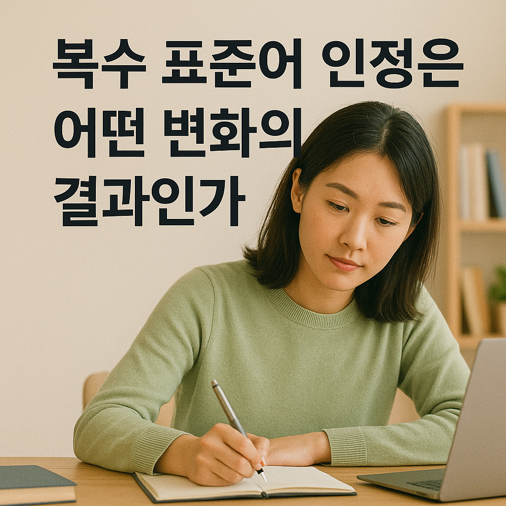 복수 표준어 인정은 어떤변화의 결과인가