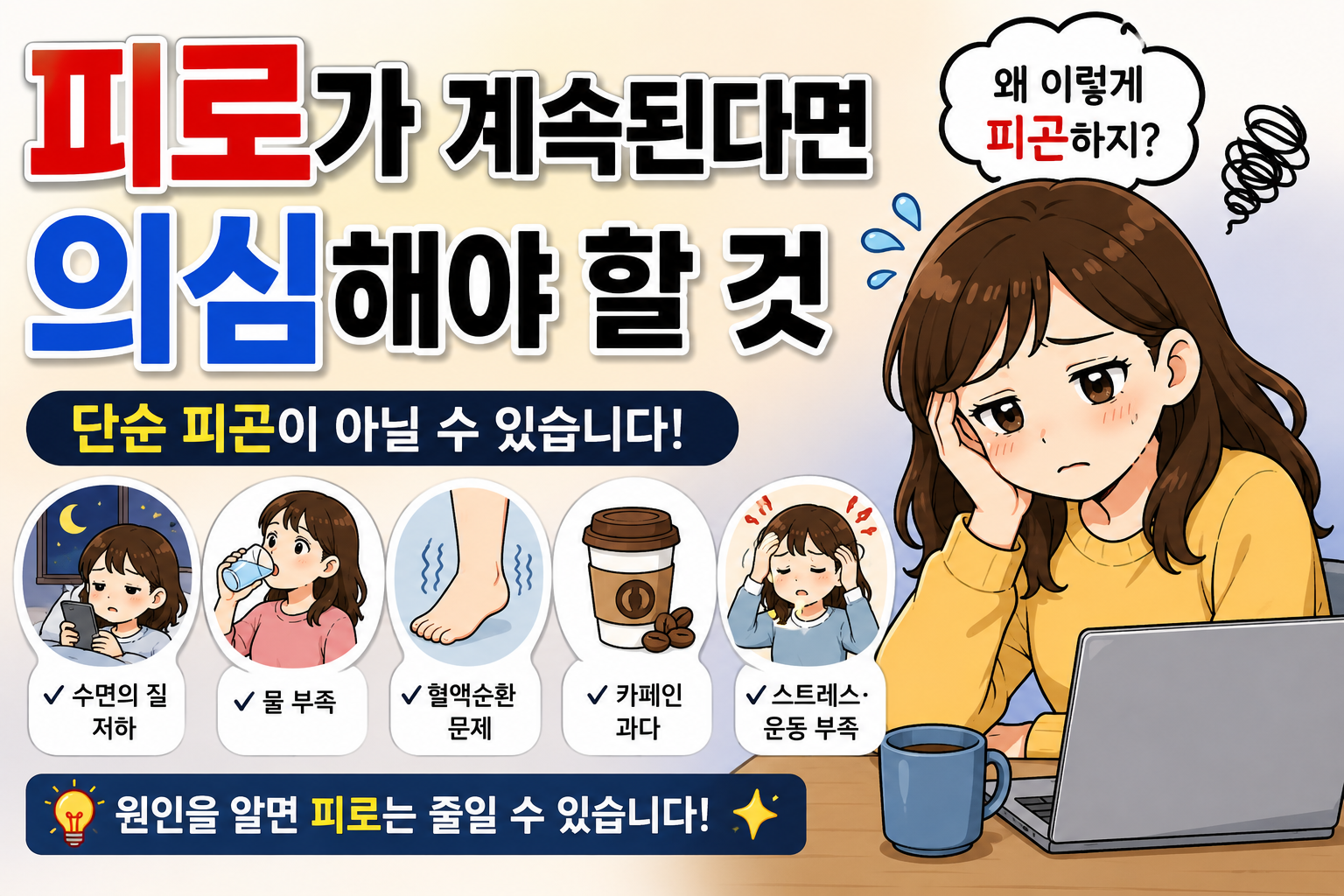 피로가 계속된다면 의심해야 할 것