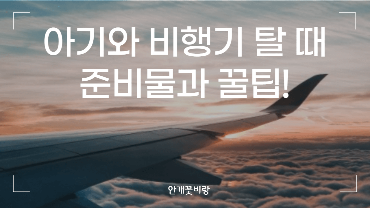 아기와 비행기 탈 때 준비물 및 꿀팁!