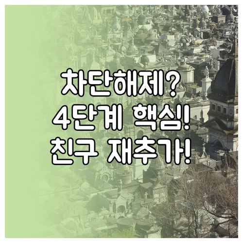 카카오톡 차단 해제 절차 4단계와 친..
