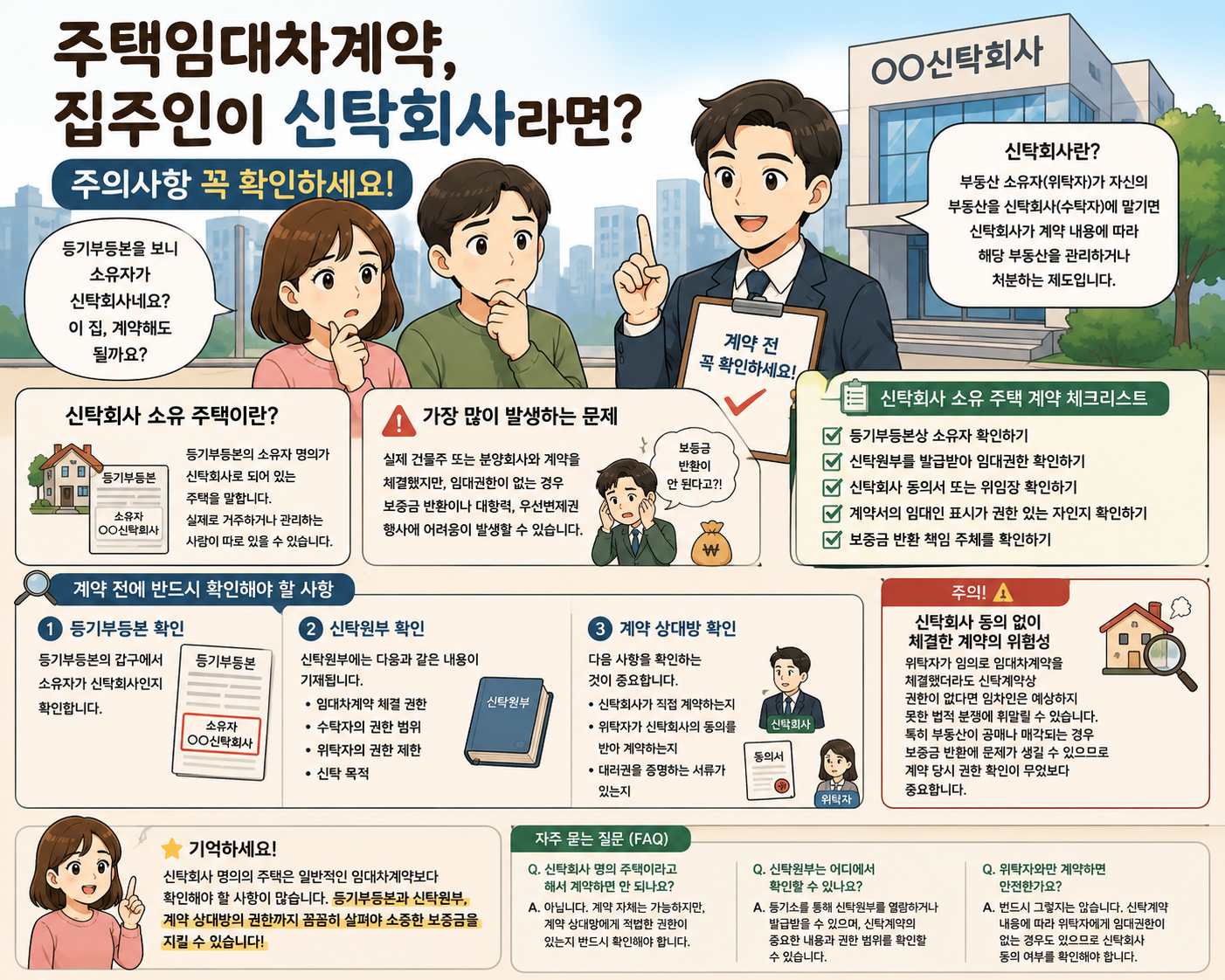 집주인 신탁회사 임대차계약