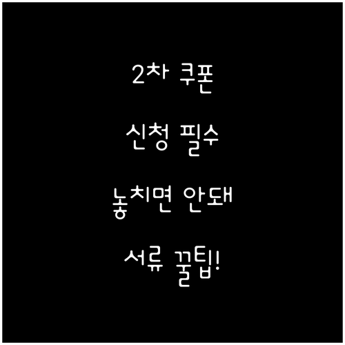 세대 분리 가구의 2차 소비쿠폰 신청..
