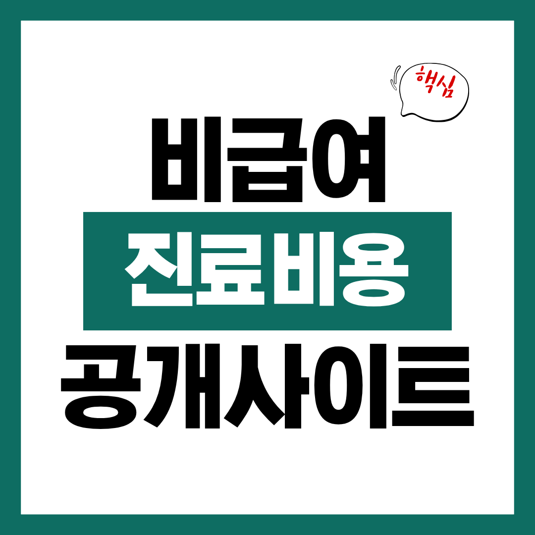 비급여 진료비용 공개 사이트 활용방법 알아보고 바로 활용하기