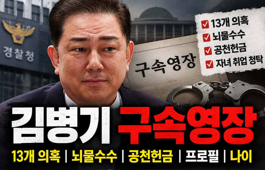김병기 구속영장｜13개 의혹&middot;뇌물수수&middot;공천헌금&middot;프로필&middot;나이
