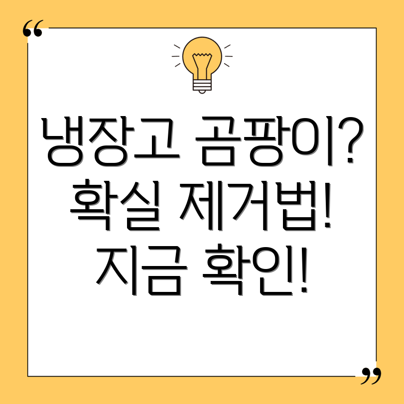 냉장고 곰팡이 제거