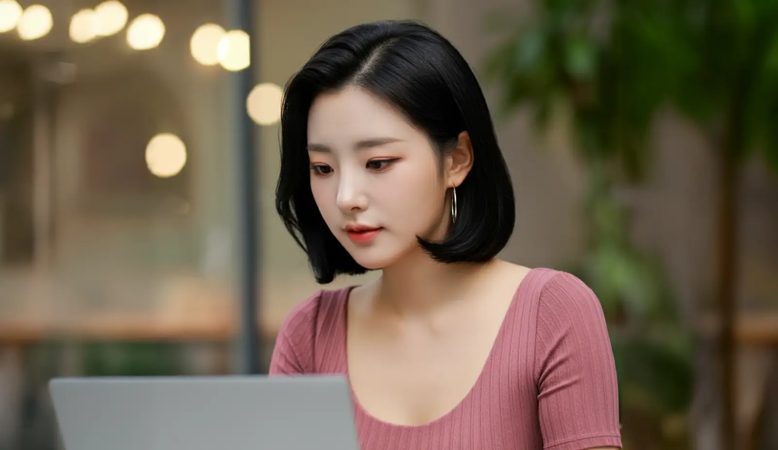 온라인 쇼핑하는 여성