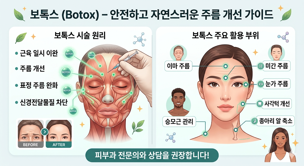 보톡스 시술 부위 추천 (배경과 원리, 부위별 분석, 실전 선택)