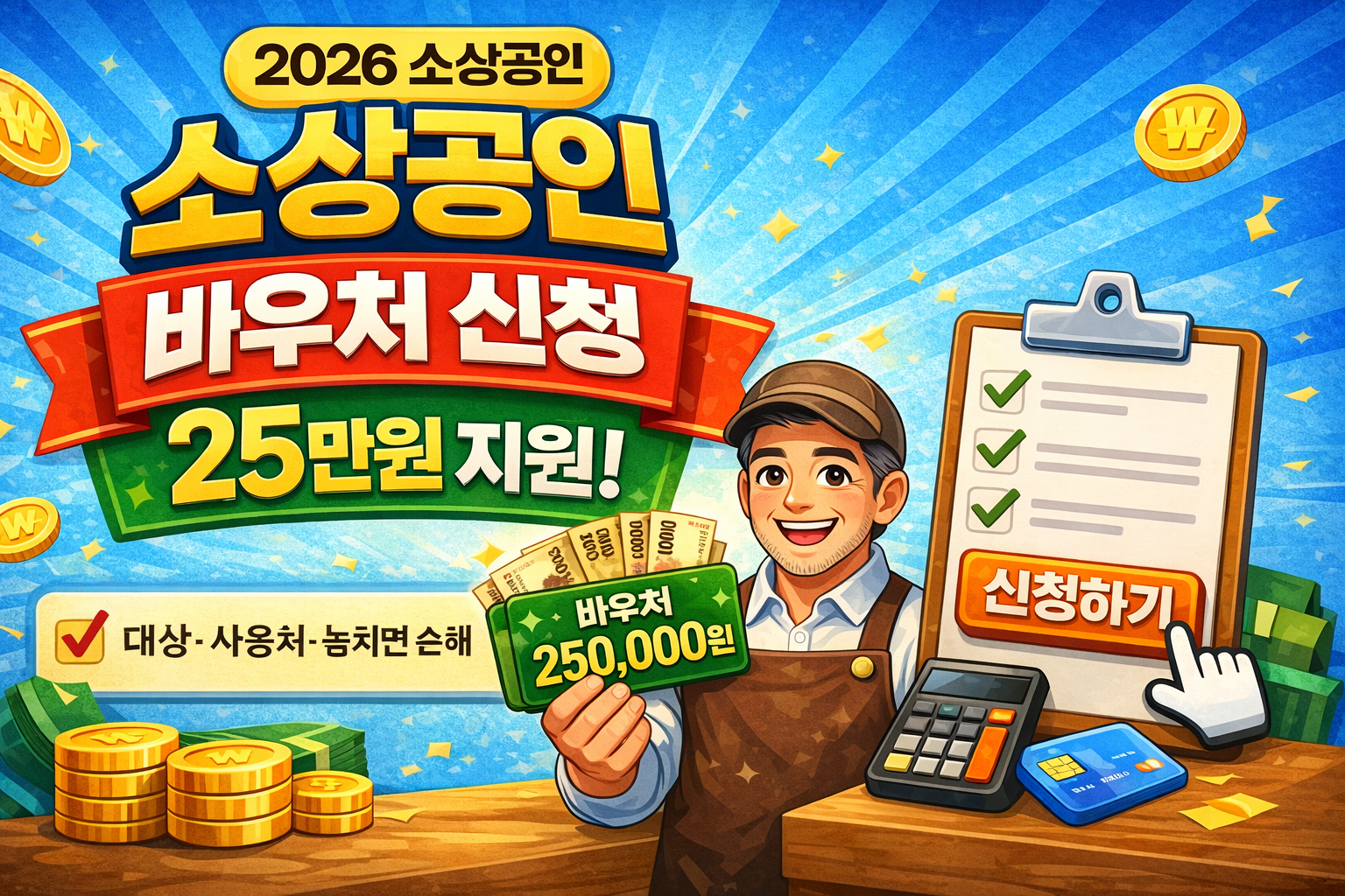 2026 소상공인 바우처 25만원 신청방법 안내 이미지