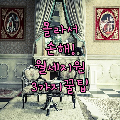 수원 청년월세 놓치기 쉬운 조건 3가..