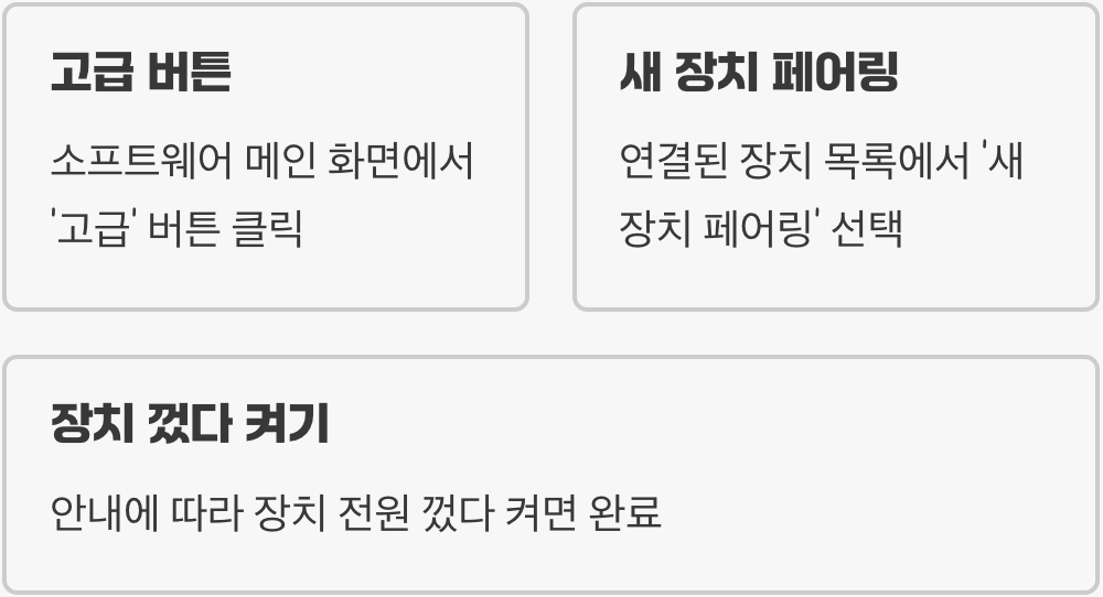 새로운 짝을 찾아주는 법 (다른 수신기와의 페어링)