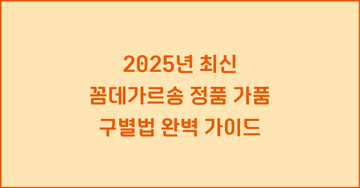 2025년 최신 꼼데가르송 정품 가품 구별법
