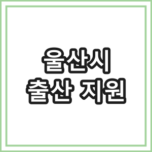 울산에서 아이 낳으면 얼마나 지원받을 수 있을까?