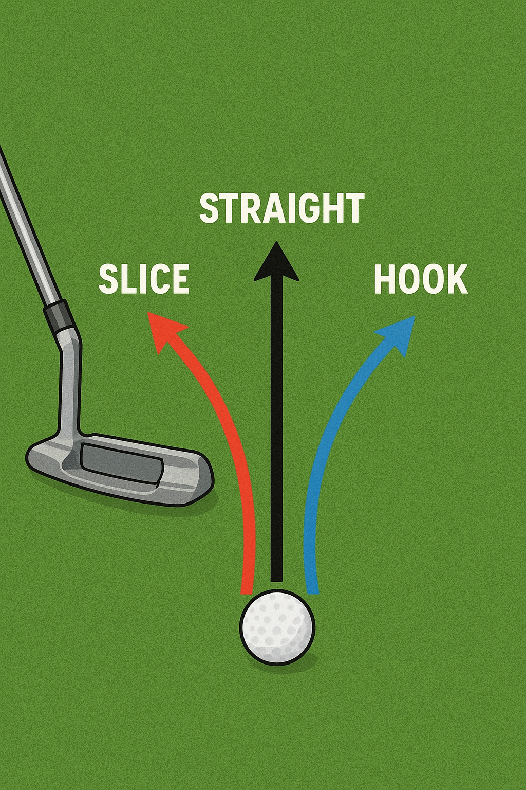 페이스 각에 의한 슬라이스 스트레이트 훅 구질