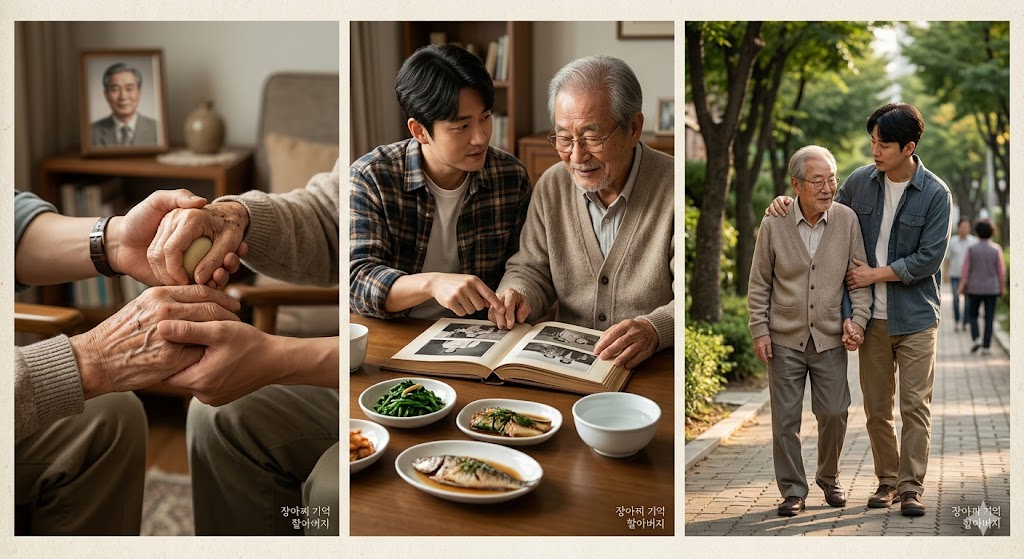 할아버지 치매 극복을 위해 노력했던 모습