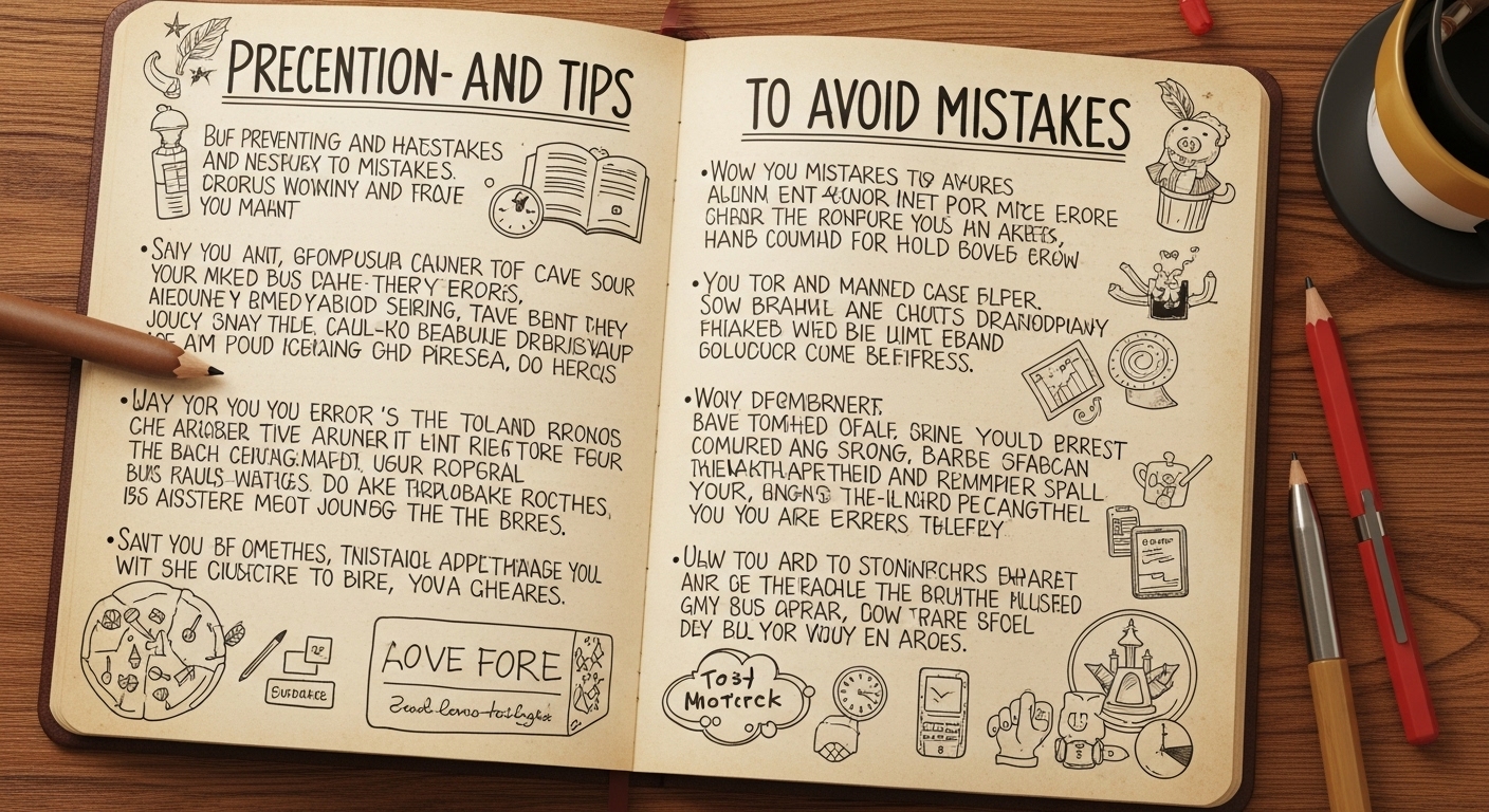 주의사항 및 실수 방지 팁