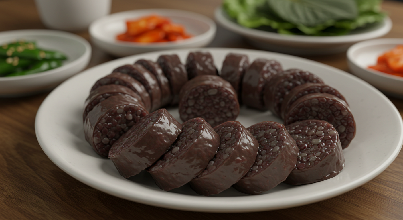 속초 중앙시장 아바이 순대 골목의 아바이 순대