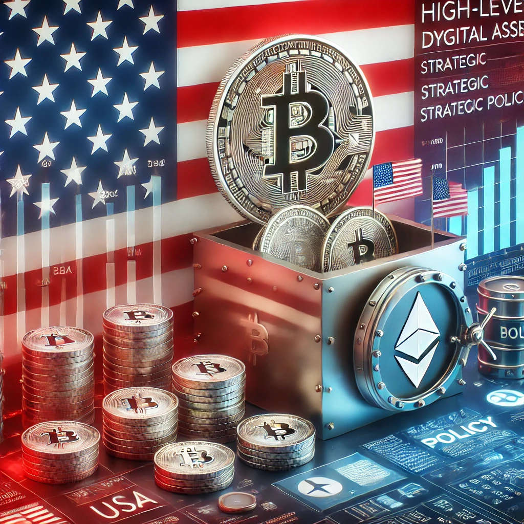 미국 정부의 암호화폐 전략과 관련된 이미지
