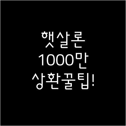 햇살론 1000만원 5년 원금균등상환..