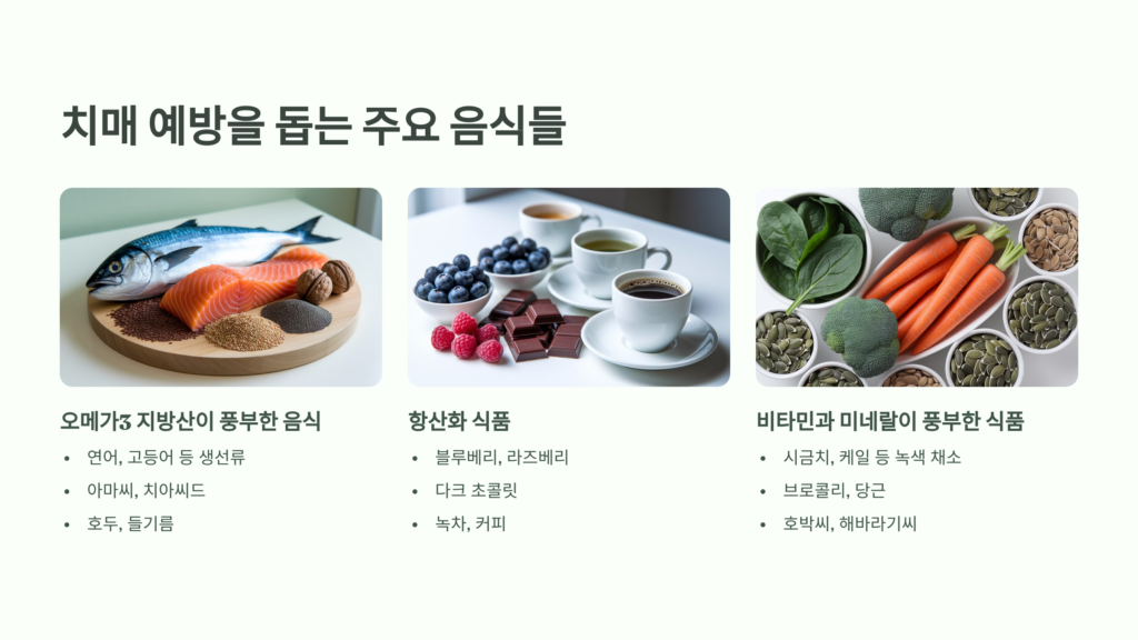 치매 예방을 돕는 주요 음식