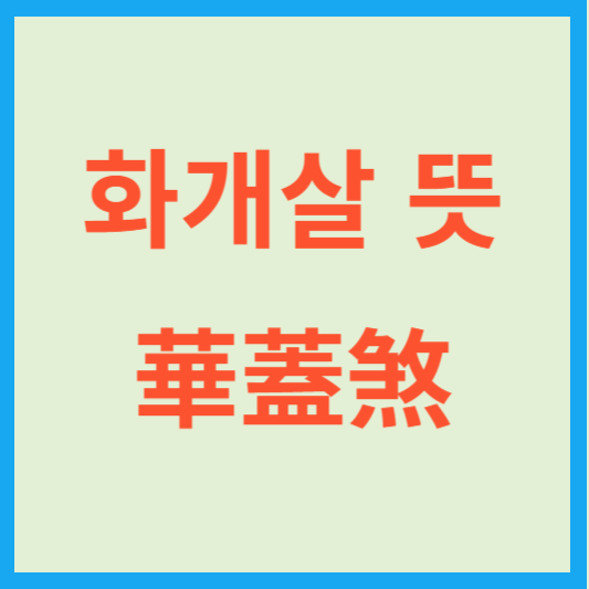 화개살 뜻