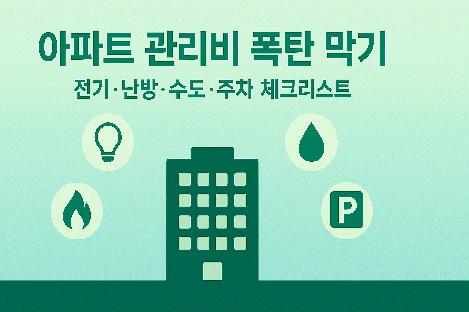 아파트 관리비 절감 체크리스트를 확인하는 사람의 모습