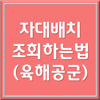 자대배치 조회 1