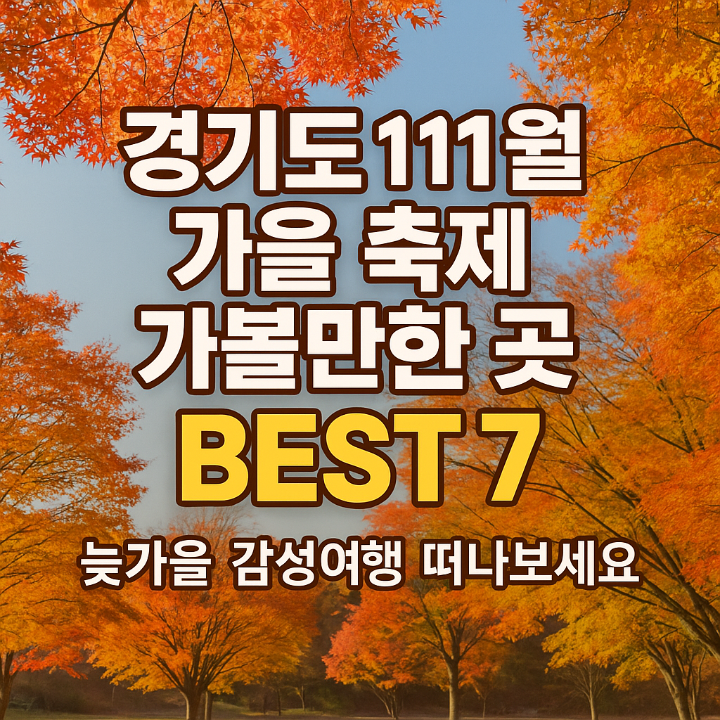 경기도 11월 가을 축제