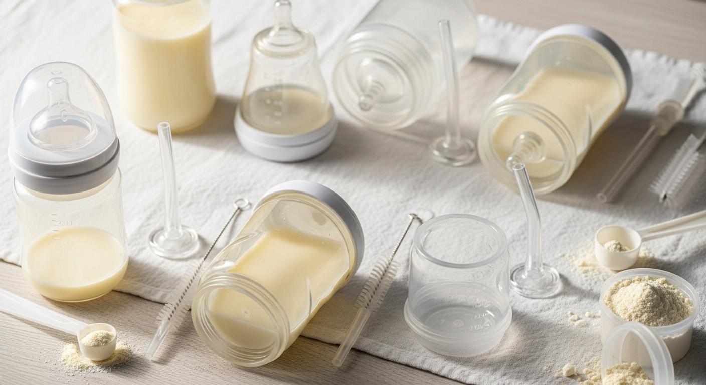 분유 빨대 젖병