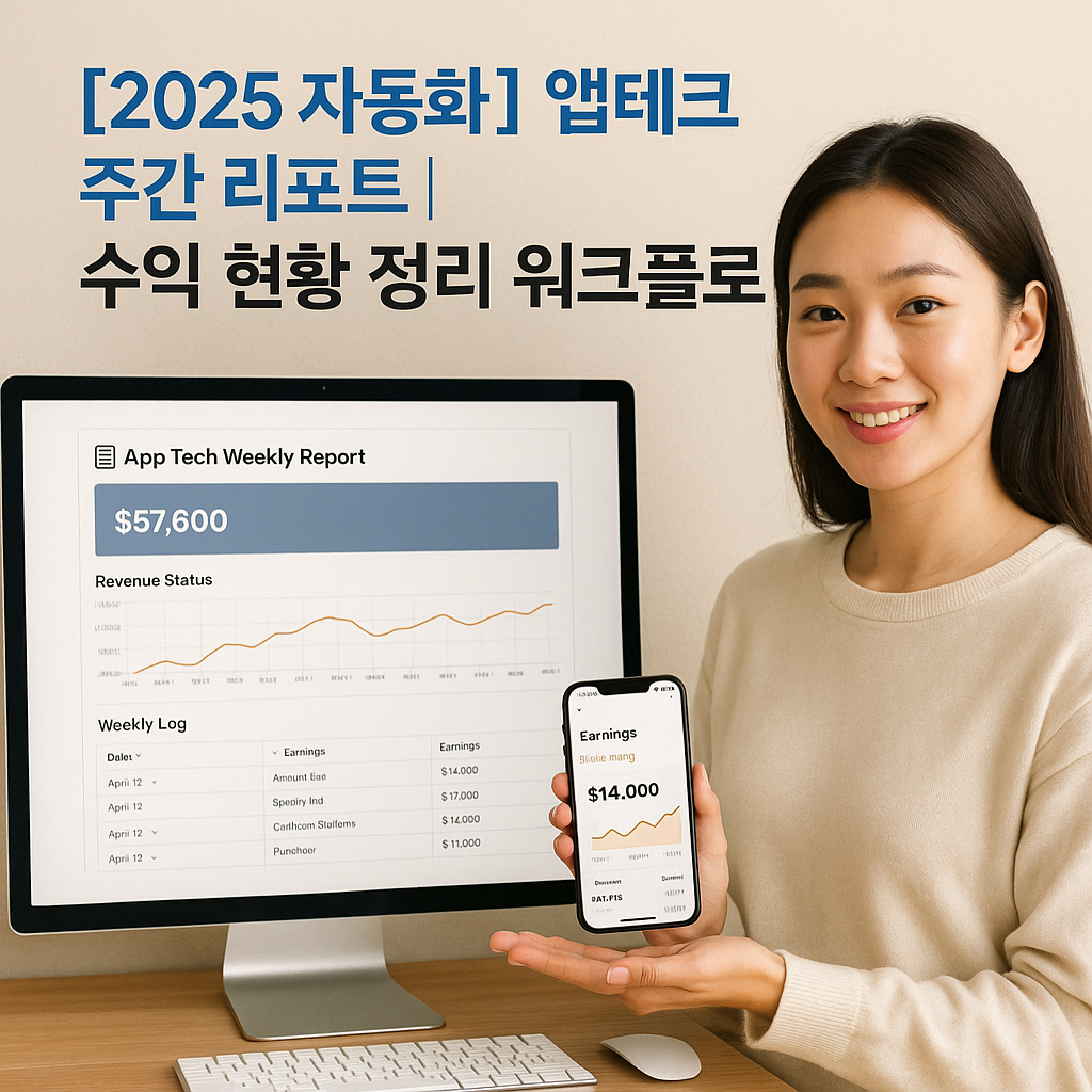 [2025 자동화] 앱테크 주간 리포트 ｜ 수익 현황 정리 워크플로