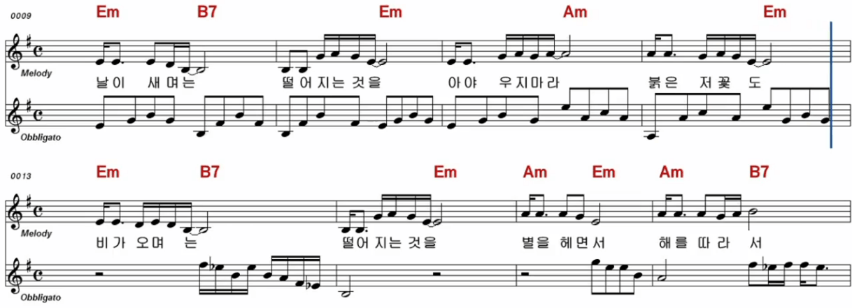 박두호 - 아야 우지마라 악보