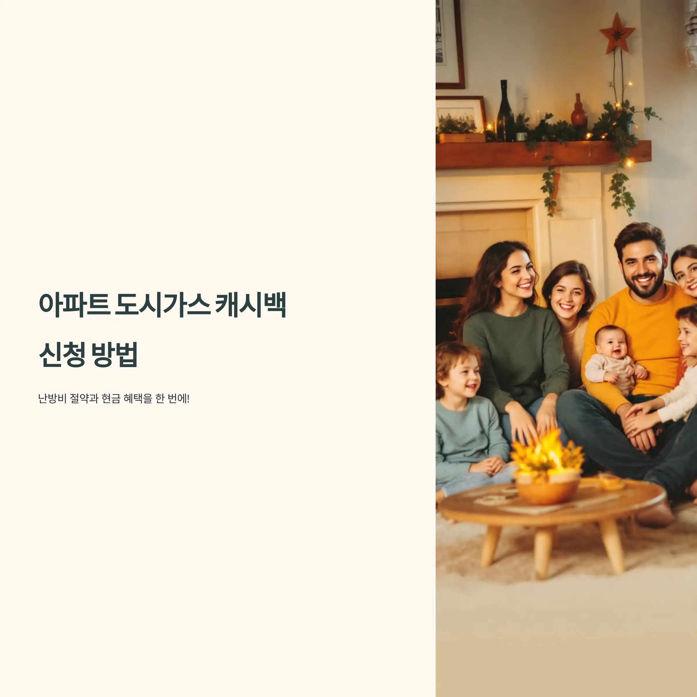 도시가스 캐시백 아파트 신청 방법 캐시백 산정