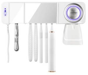 유토렉스 퍼펙트케어 가정용 거울도어 칫솔 살균기, UTC-57MW, 화이트