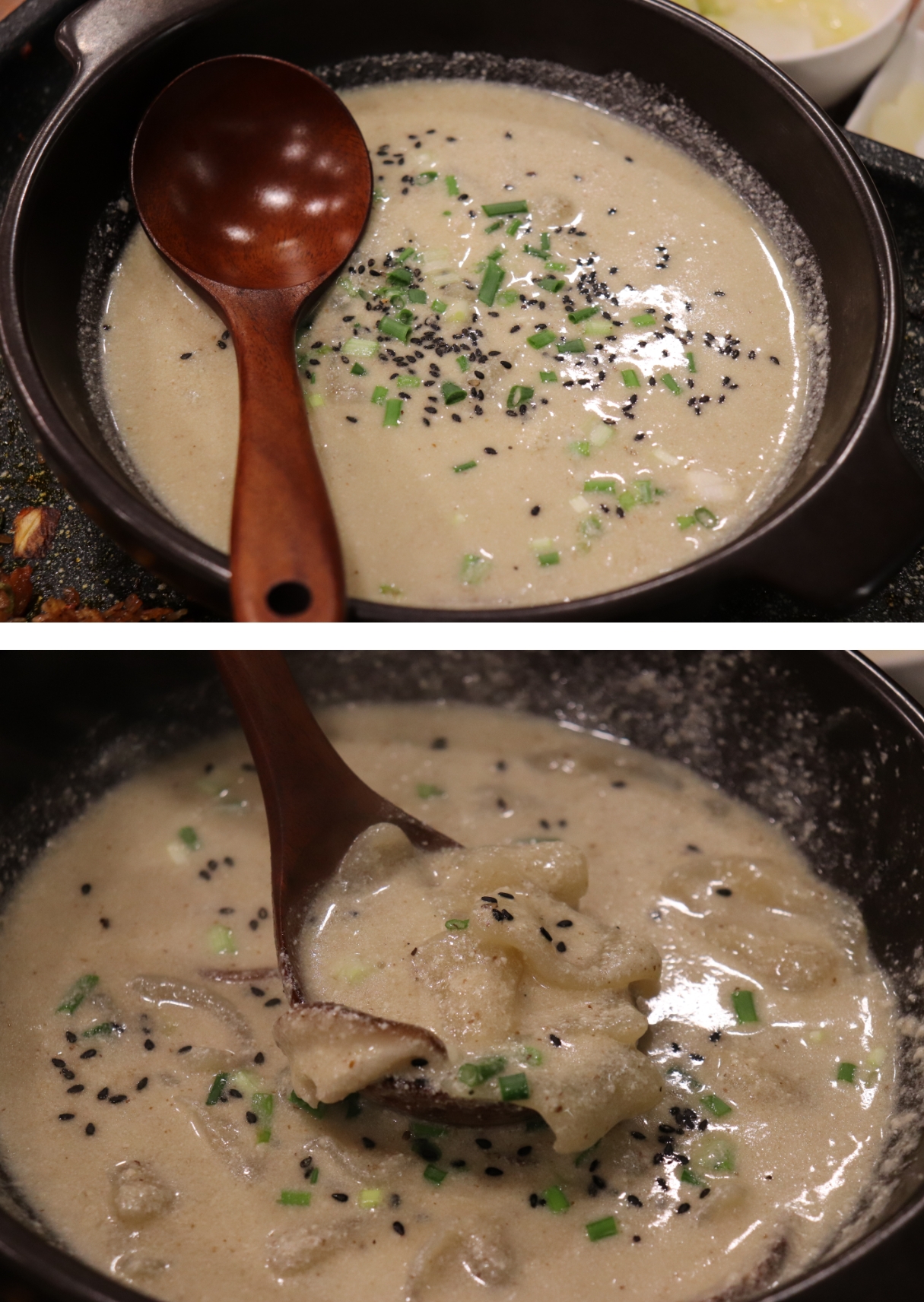 뻉덕 산더미오리 탄금대점 표고들깨수제비