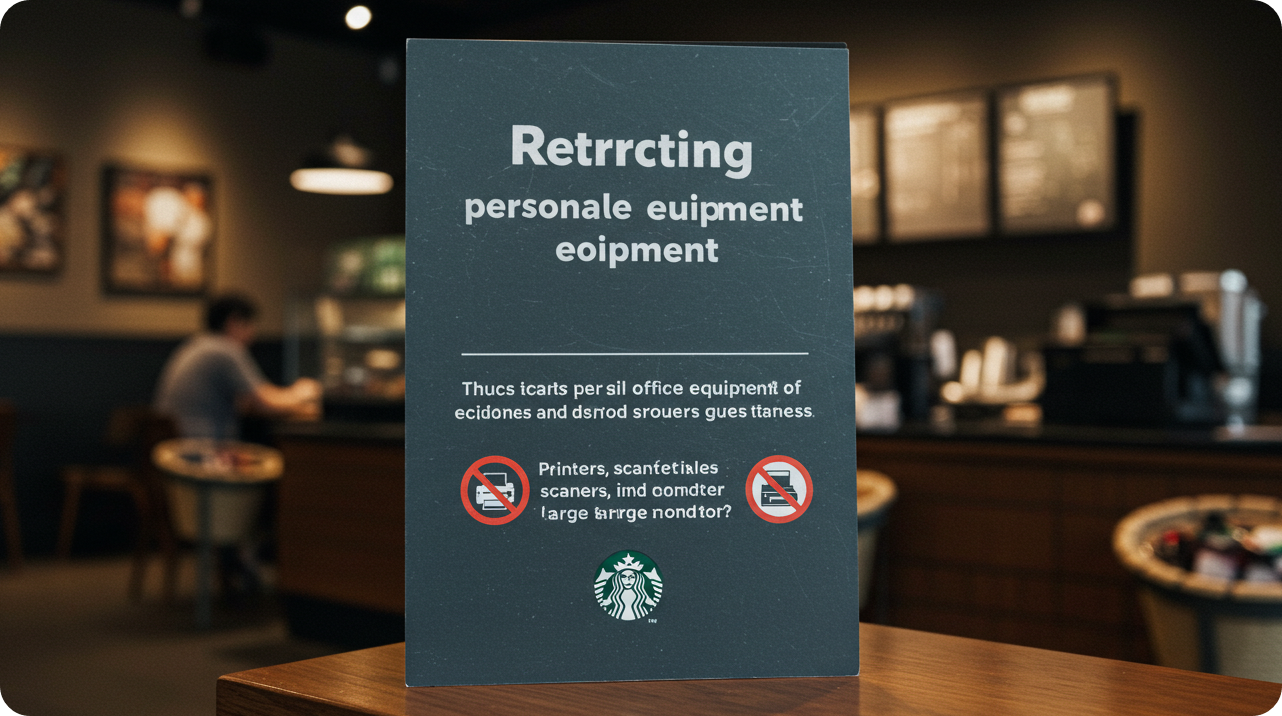 스타벅스, “카페를 사무실로 쓰지 마세요” : 코시팅(KST)