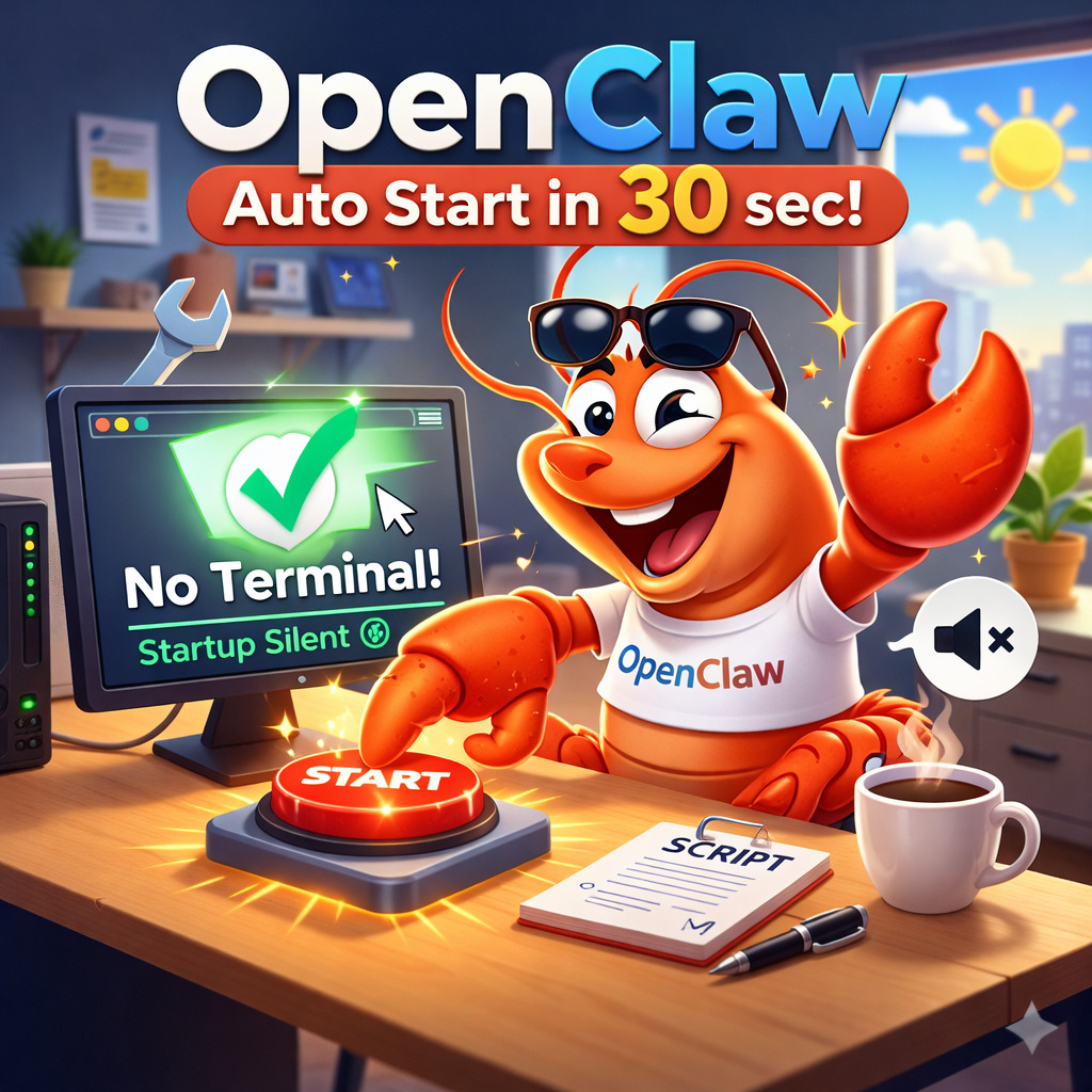 윈도우 11 OpenClaw Gateway 자동 실행 방법 (VBScript)