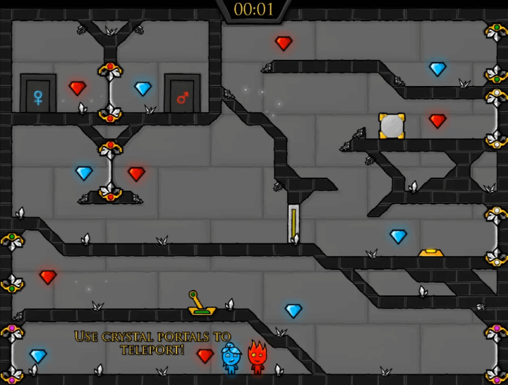 2인용-물불게임-크리스탈템플-시작-화면