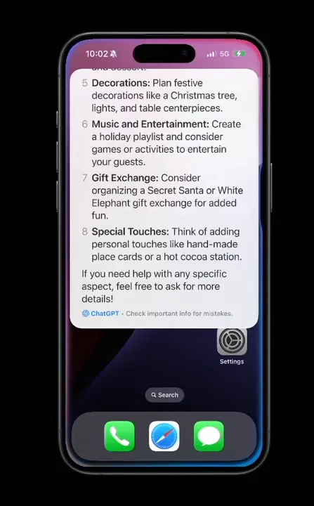 애플&amp;#44; iOS 18.2에서 ChatGPT와 시리 통합 발표