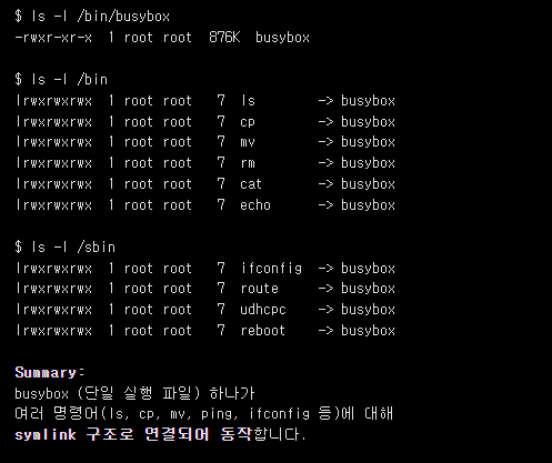 OpenWrt BusyBox ๋งํฌ ๊ตฌ์กฐ