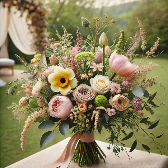 야외웨딩 꽃 이미지