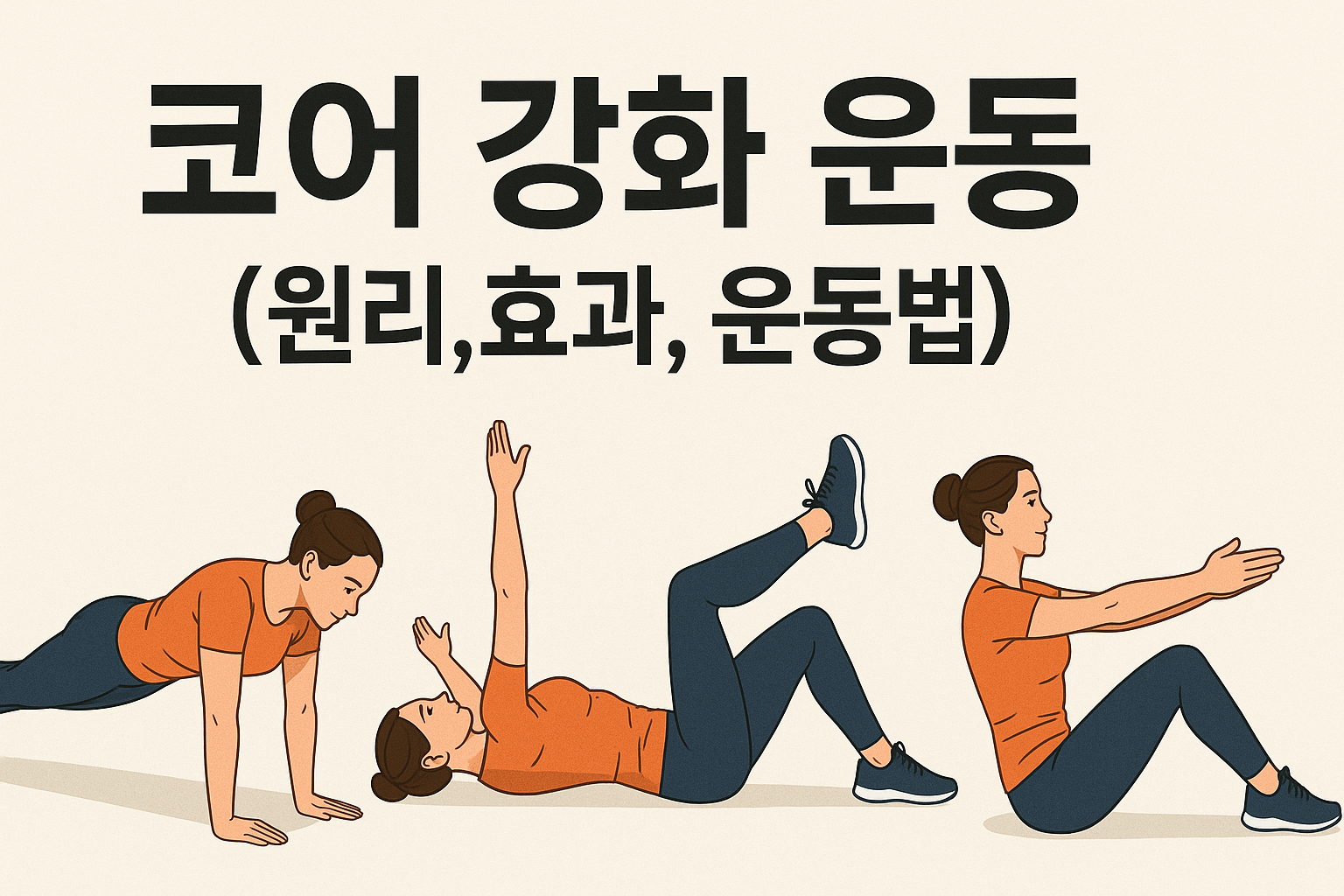 코어 강화 운동법 사진
