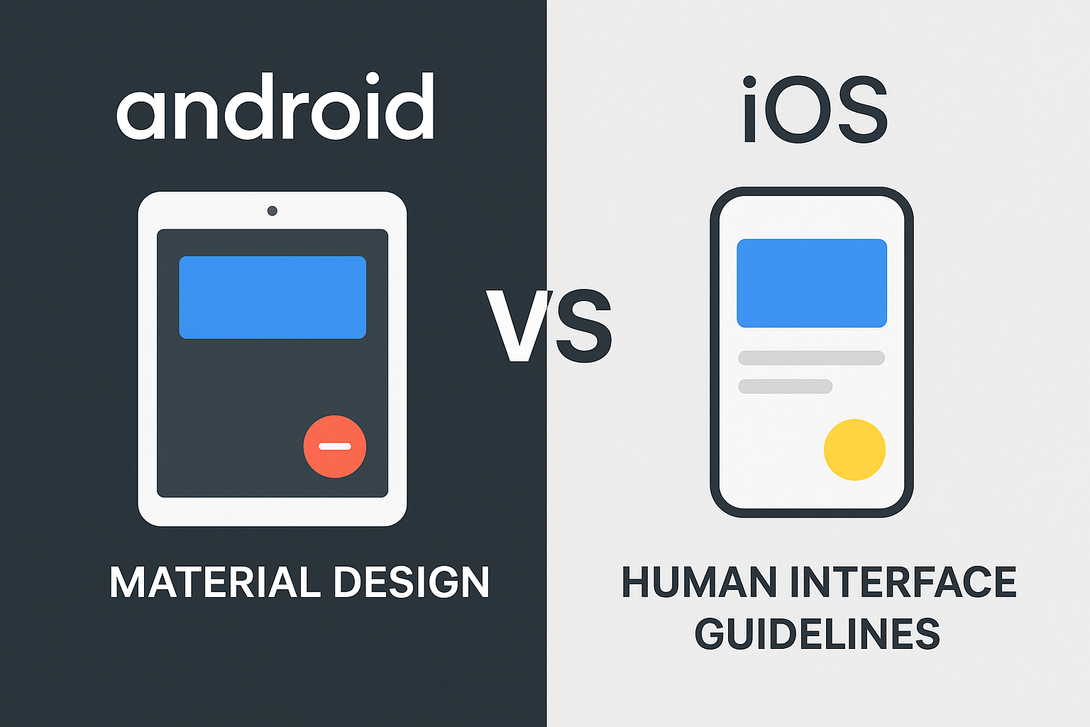 안드로이드 머티리얼 디자인, IOS 휴먼 인터페이스 디자인