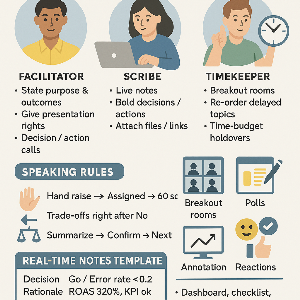 회의 중(During): 진행·기록·참여 사진