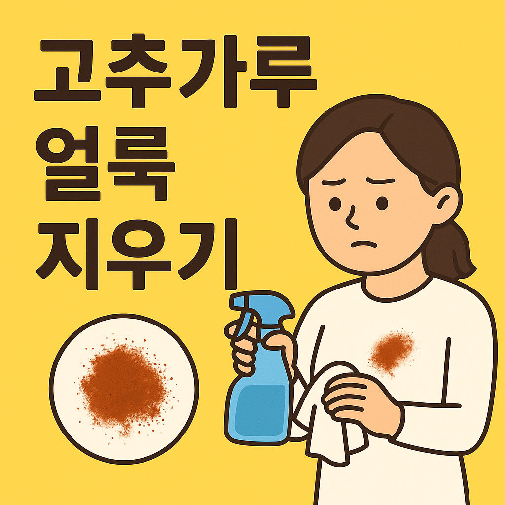 고추가루 얼룩 지우기