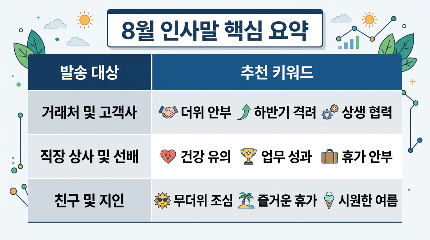 8월 인사말 모음집